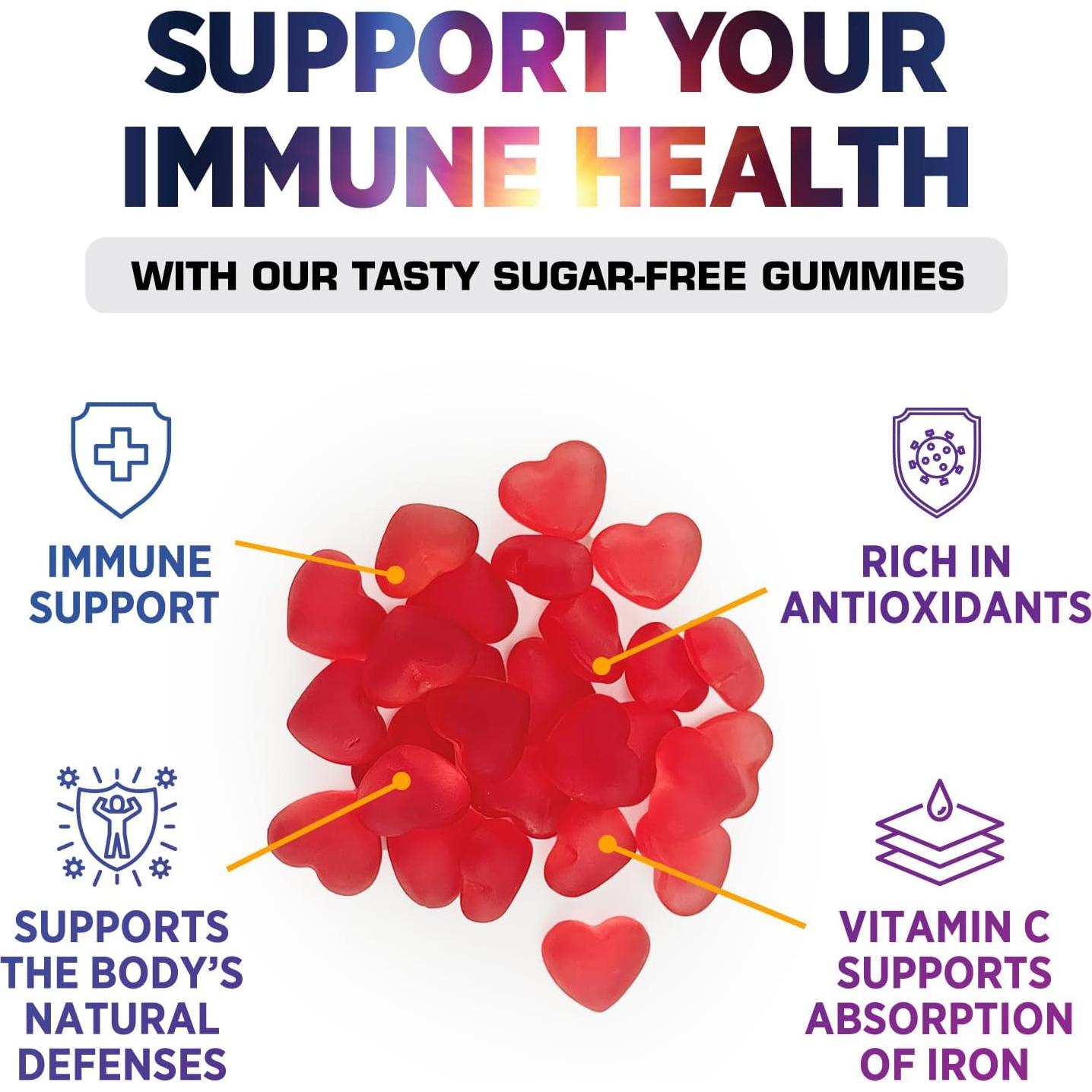 Gomitas de Vitamina C Sin Azúcar Nature's Nutrition 60 Unidades