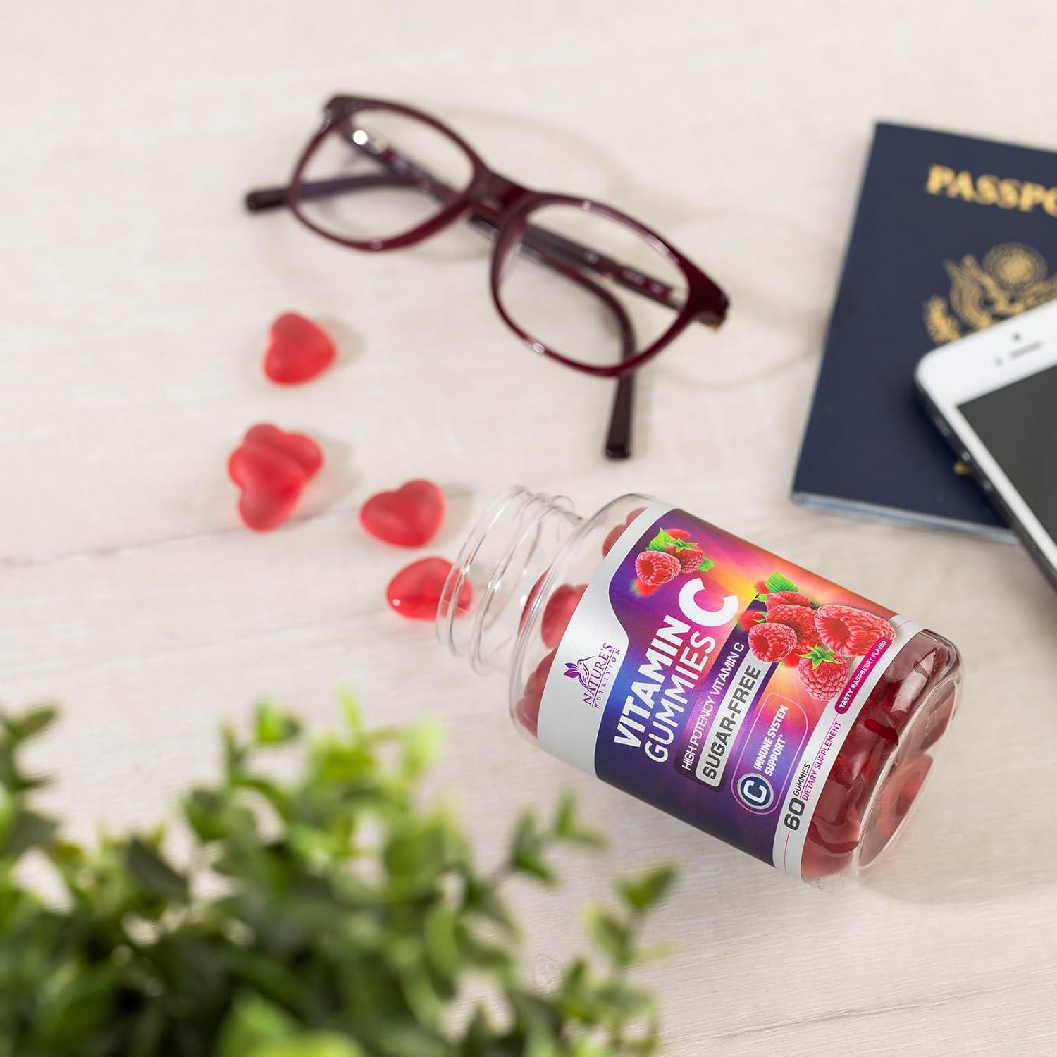 Gomitas de Vitamina C Sin Azúcar Nature's Nutrition 60 Unidades