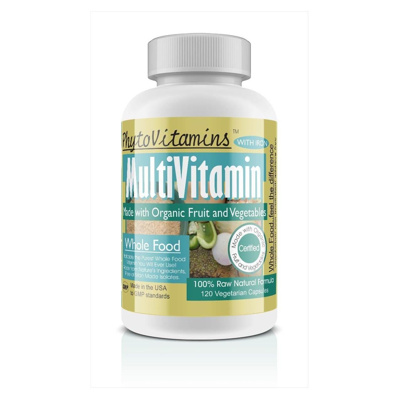 Multivitamina Orgánica Nature's Brands con Hierro - 120 Cápsulas Vegetarianas