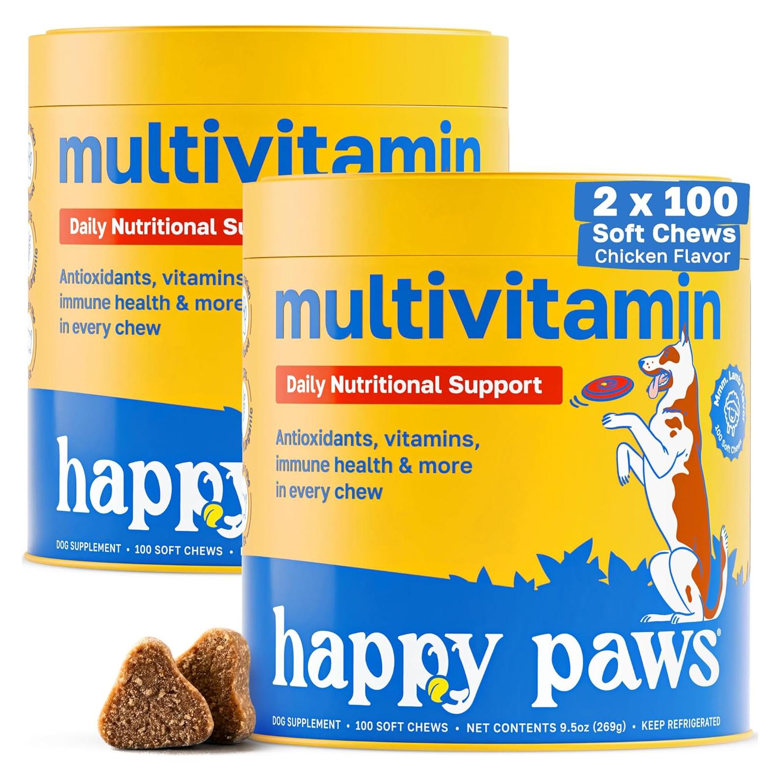 Suplemento Multivitamínico 10-en-1 Happy Paws 200 Masticables