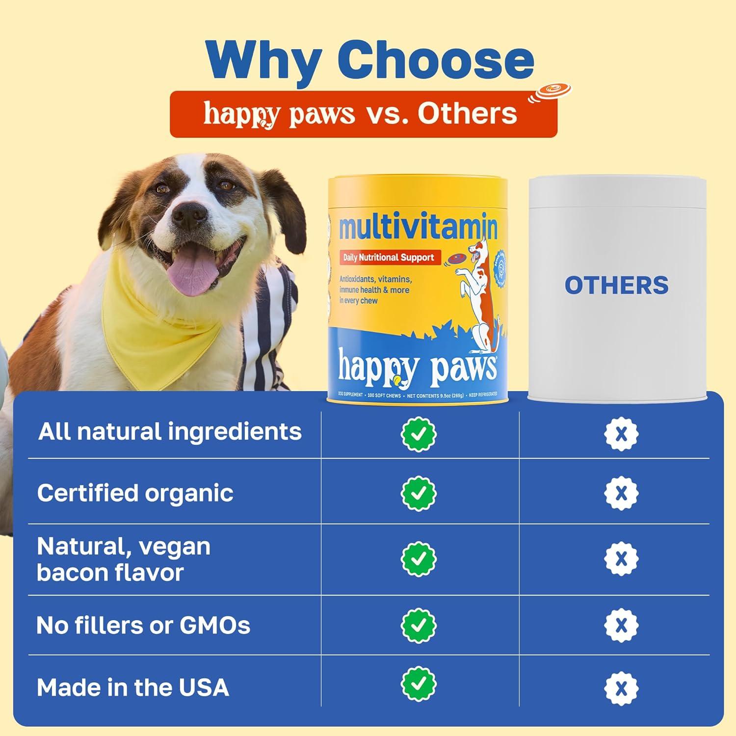 Suplemento Multivitamínico 10-en-1 Happy Paws 200 Masticables