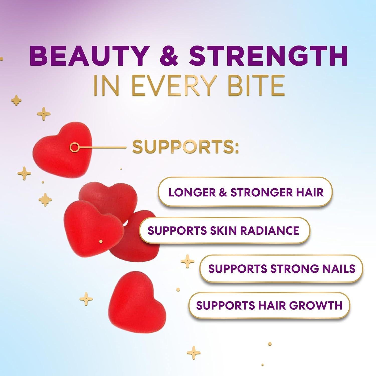 Gomitas de Vitaminas para el Cabello Nature's Nutrition 60 Unidades