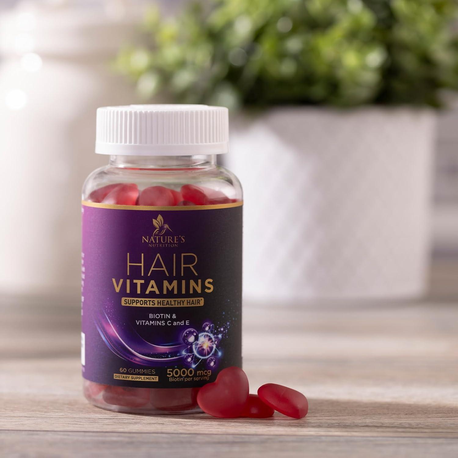 Gomitas de Vitaminas para el Cabello Nature's Nutrition 60 Unidades