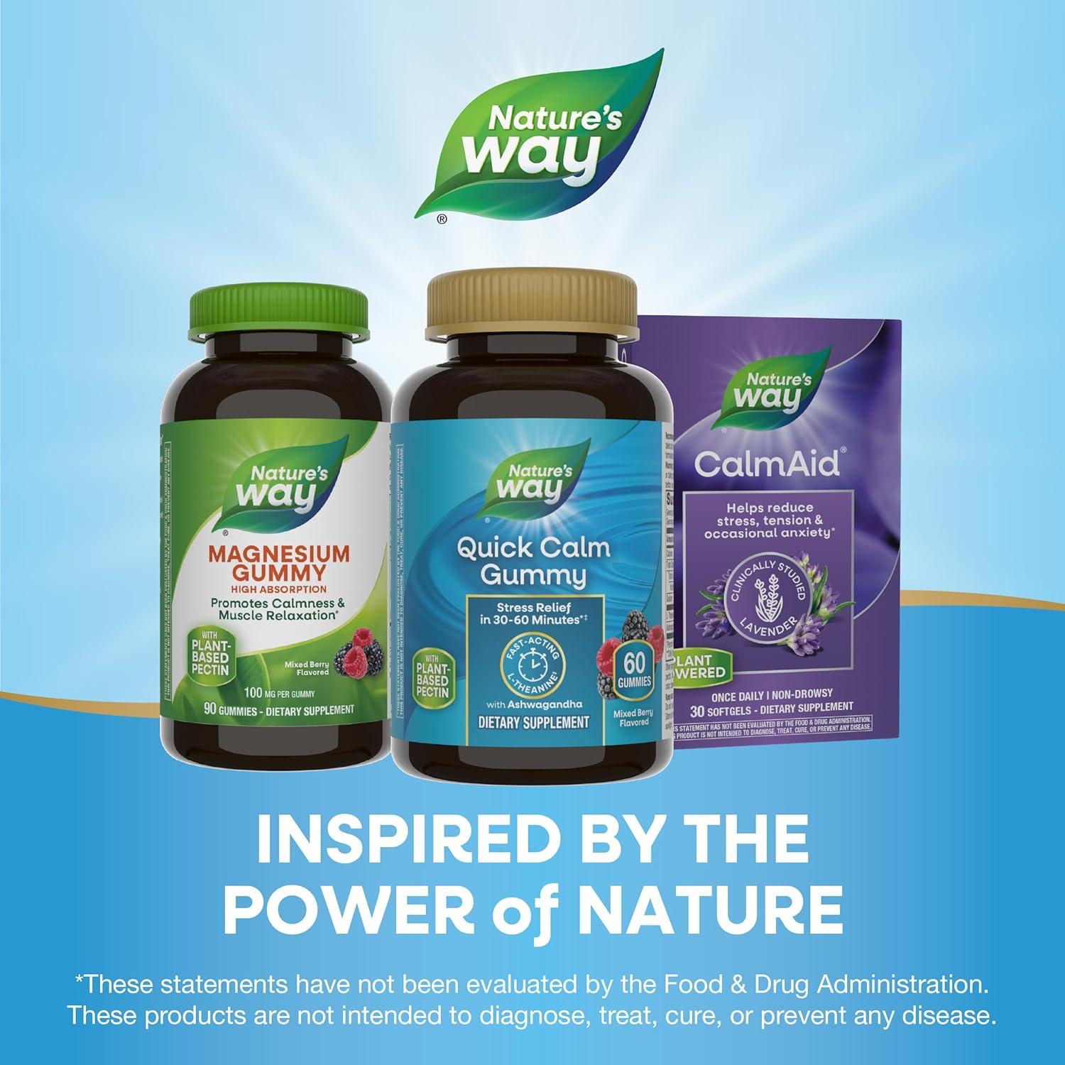 Gomitas Quick Calm Nature's Way con L-Theanina y Ashwagandha