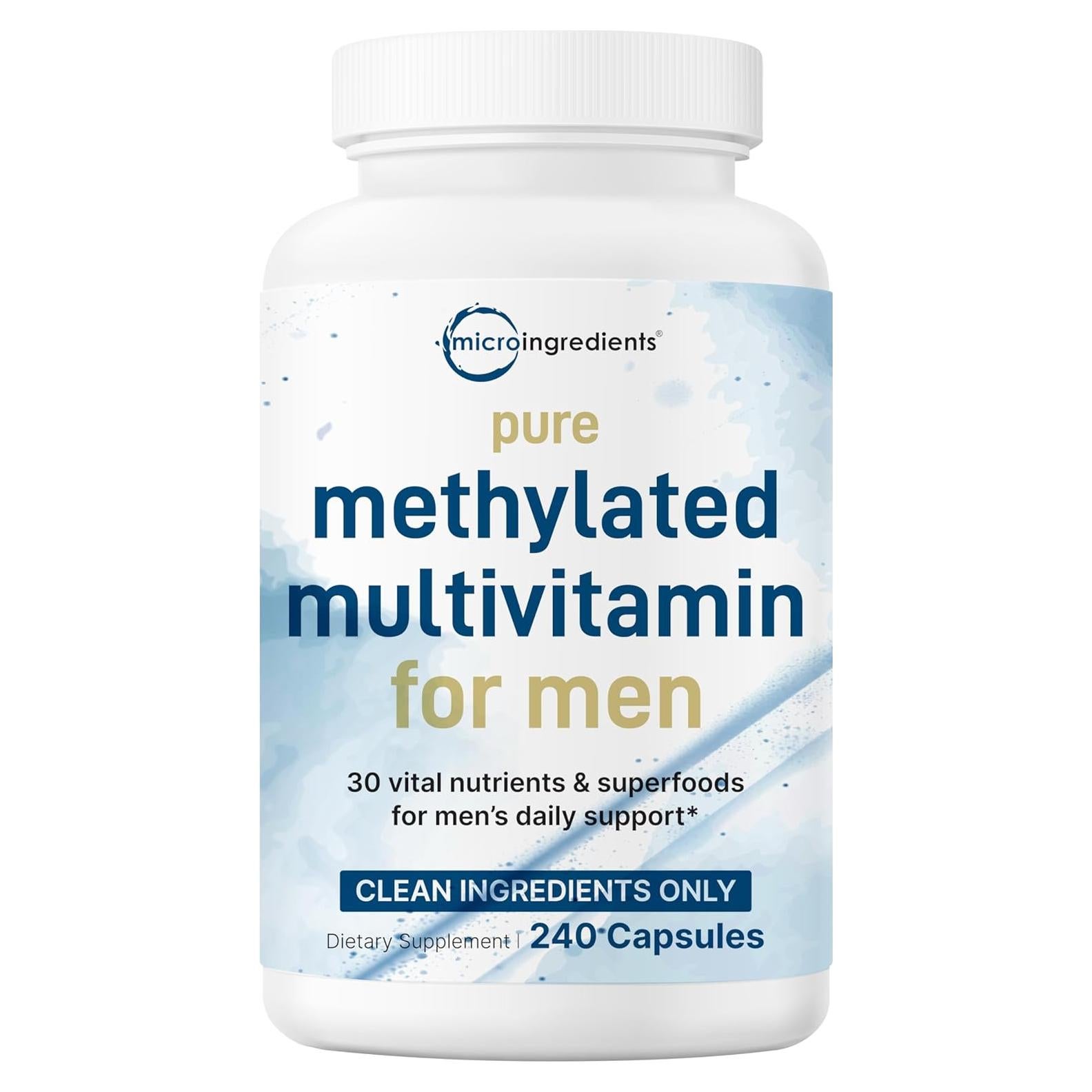 Multivitamina Metilada Pura Micro Ingredients 240 Cápsulas Hombres