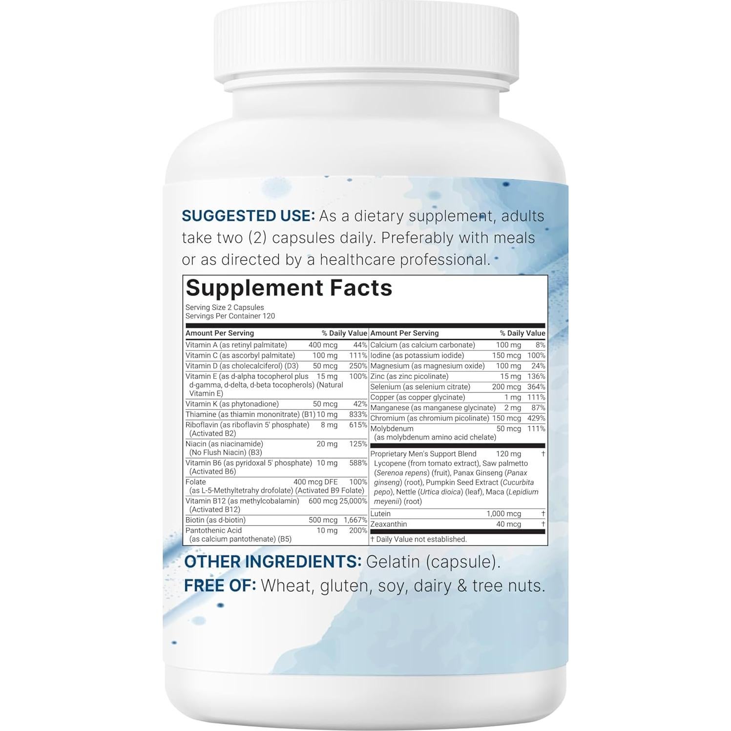 Multivitamina Metilada Pura Micro Ingredients 240 Cápsulas Hombres