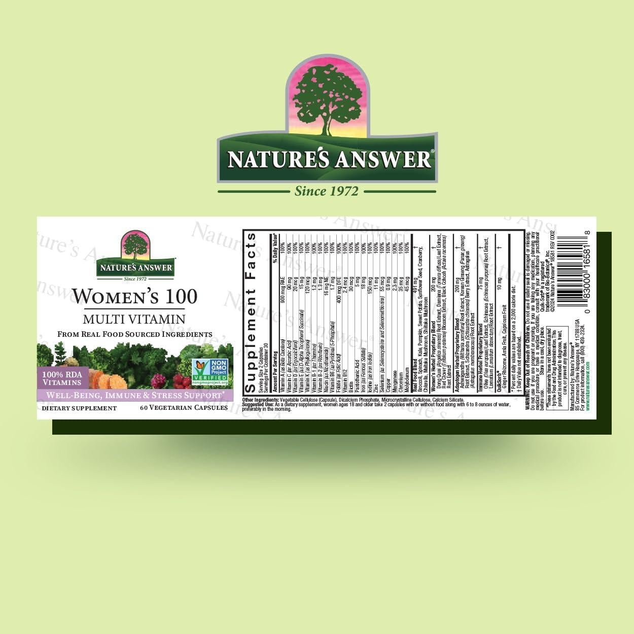 Multivitamina Completa para Mujeres Respuesta de la Naturaleza 60 Cápsulas Vegetarianas