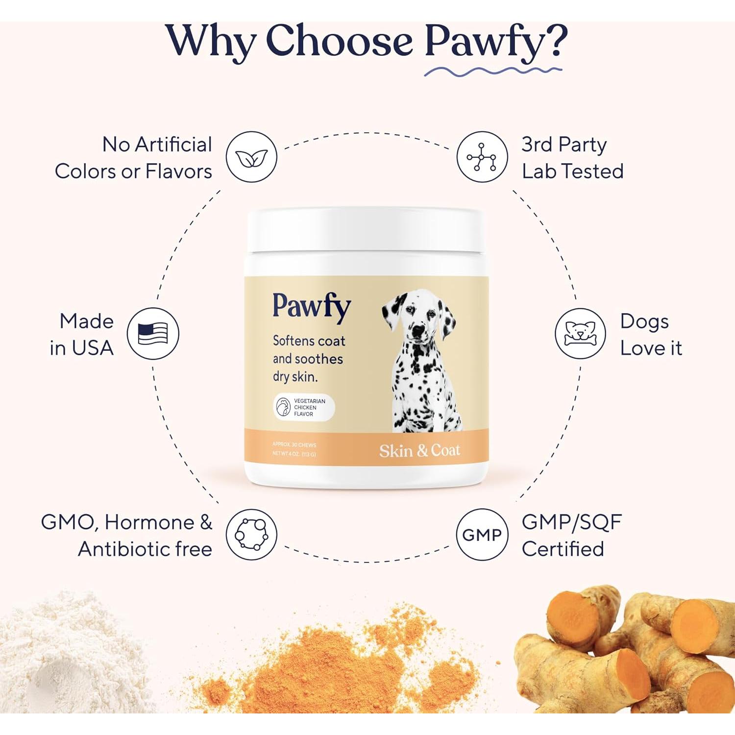 Galletas Pawfy para Perros - Alivio Alergias y Piel Picante 30u