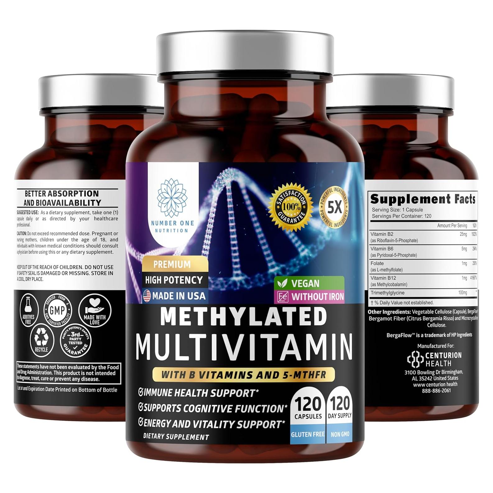 Multivitamínico Metilado Número Uno Nutrición 120 Cápsulas