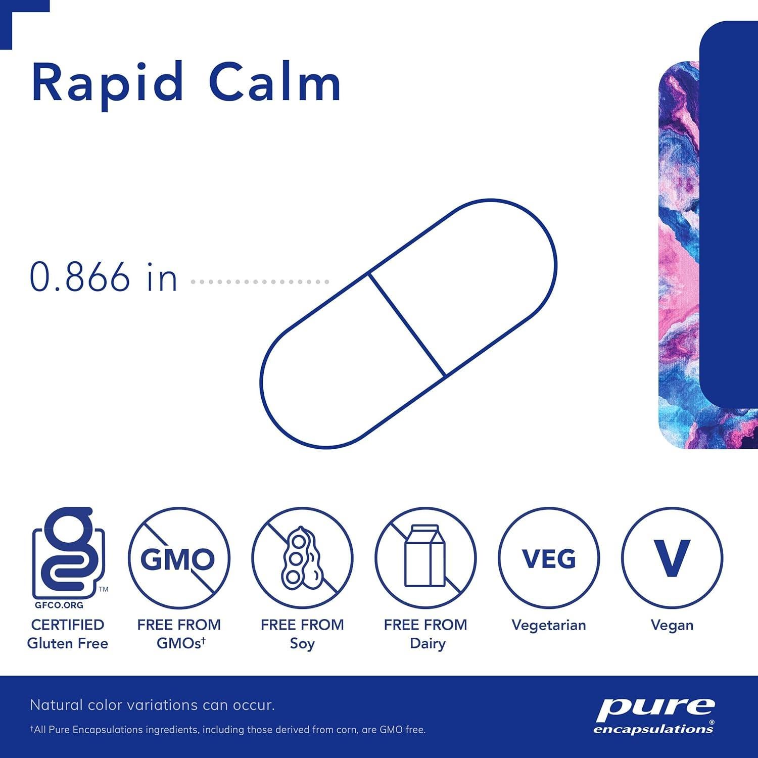 Suplemento Rapid Calm Pure Encapsulations - 30 Cápsulas Veganas
