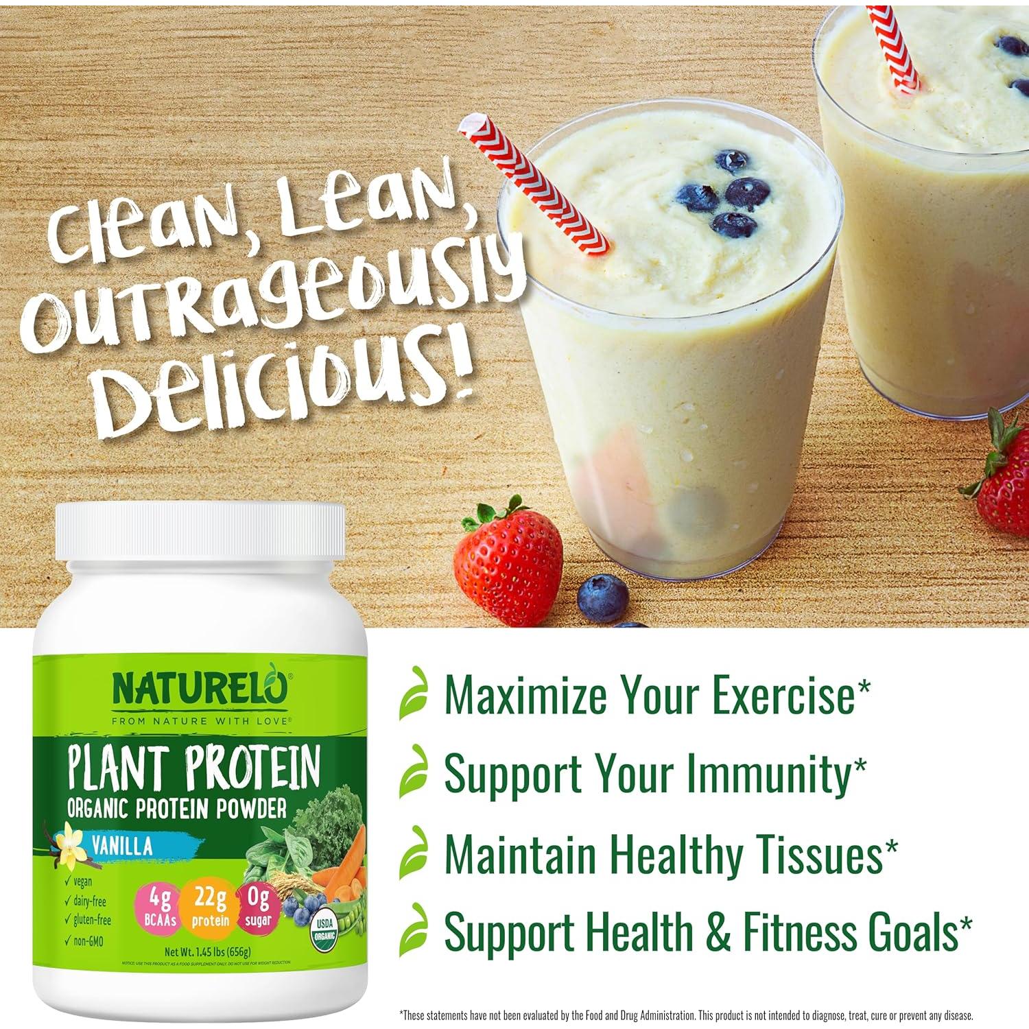 Polvo de Proteína Vegetal NATURELO Vainilla 660g - Vegano