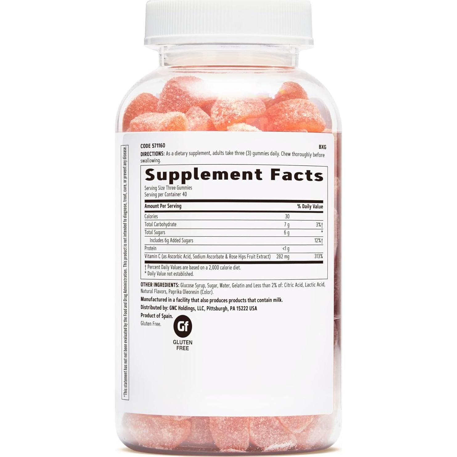 GNC Gominolas de Vitamina C 282mg - 120 Unidades