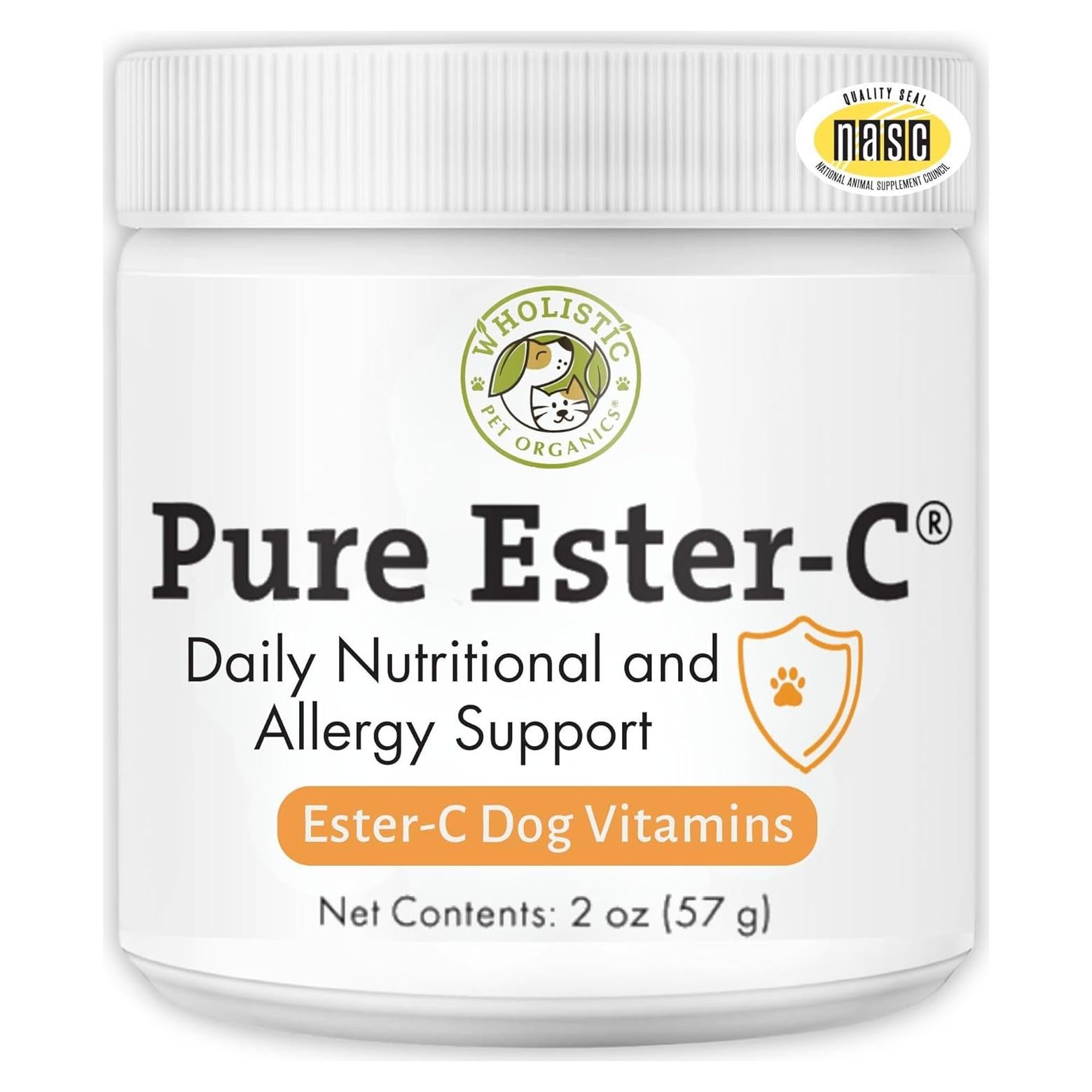 Suplemento de Vitamina C Ester-C Wholistic para Perros 56.7 g