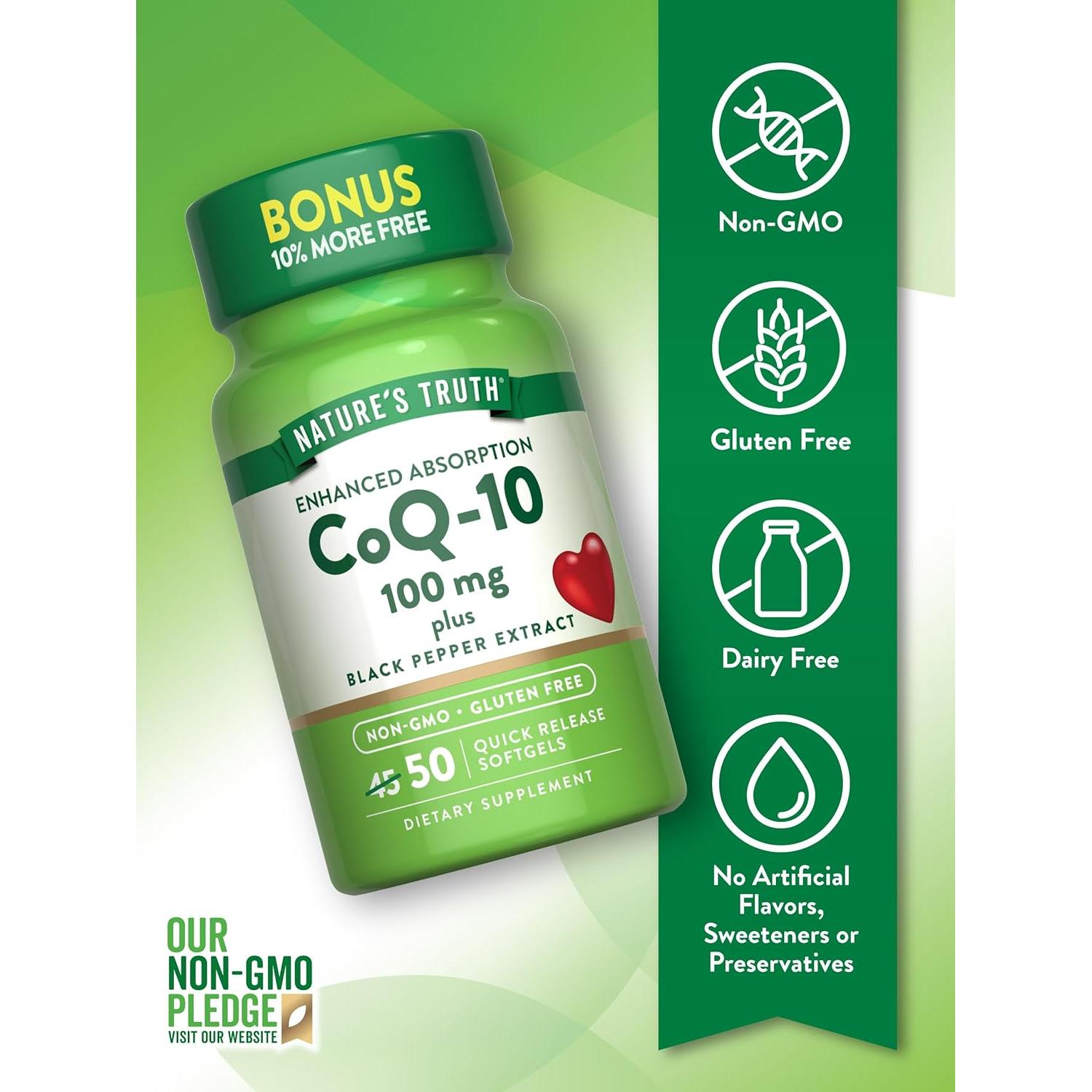 CoQ10 100mg La Verdad de la Naturaleza 50 Gelatinas Blandas
