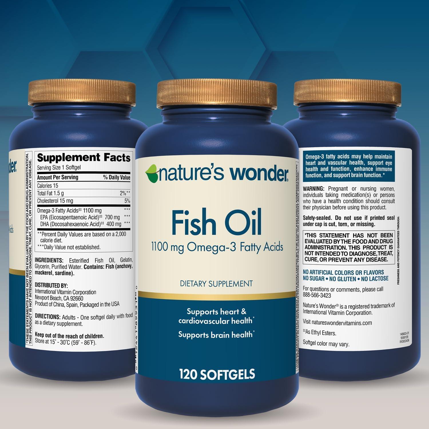 Aceite de Pescado Omega 3 Maravilla 1100mg 120 Cápsulas Blandas