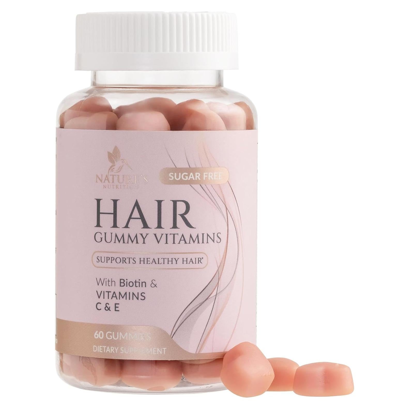 Gomitas Vitaminas para el Cabello Nature's Nutrition 60 Unidades