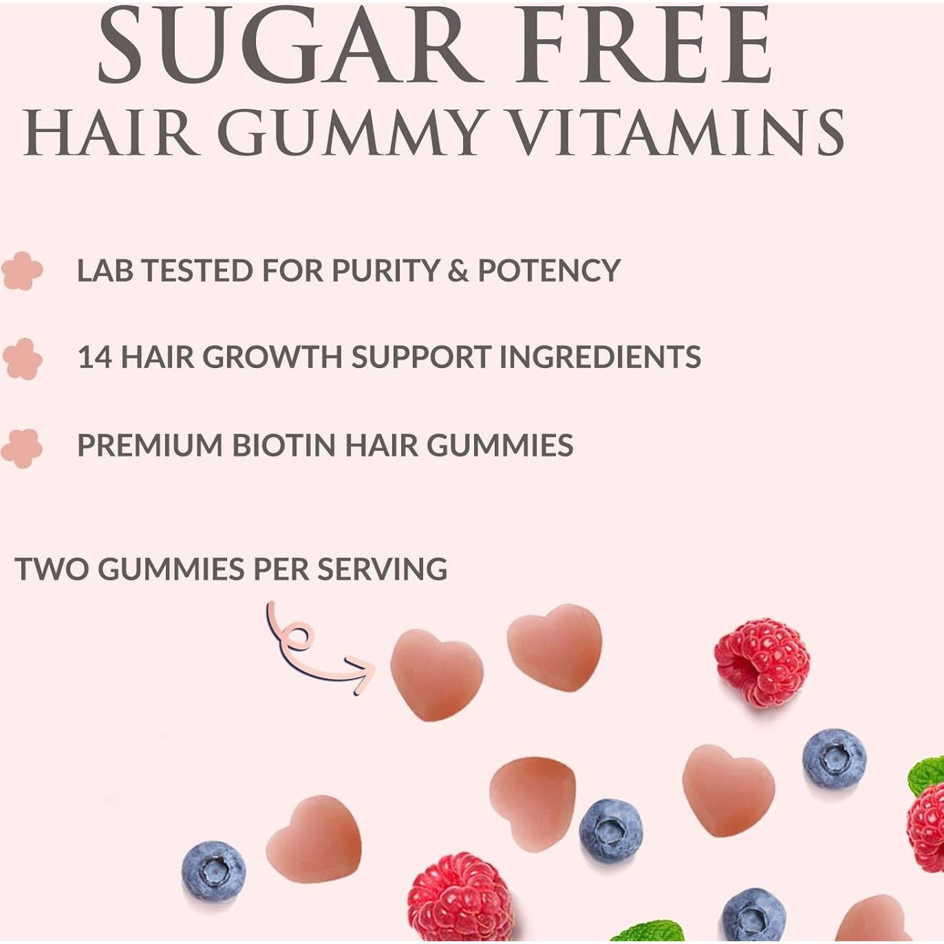 Gomitas Vitaminas para el Cabello Nature's Nutrition 60 Unidades