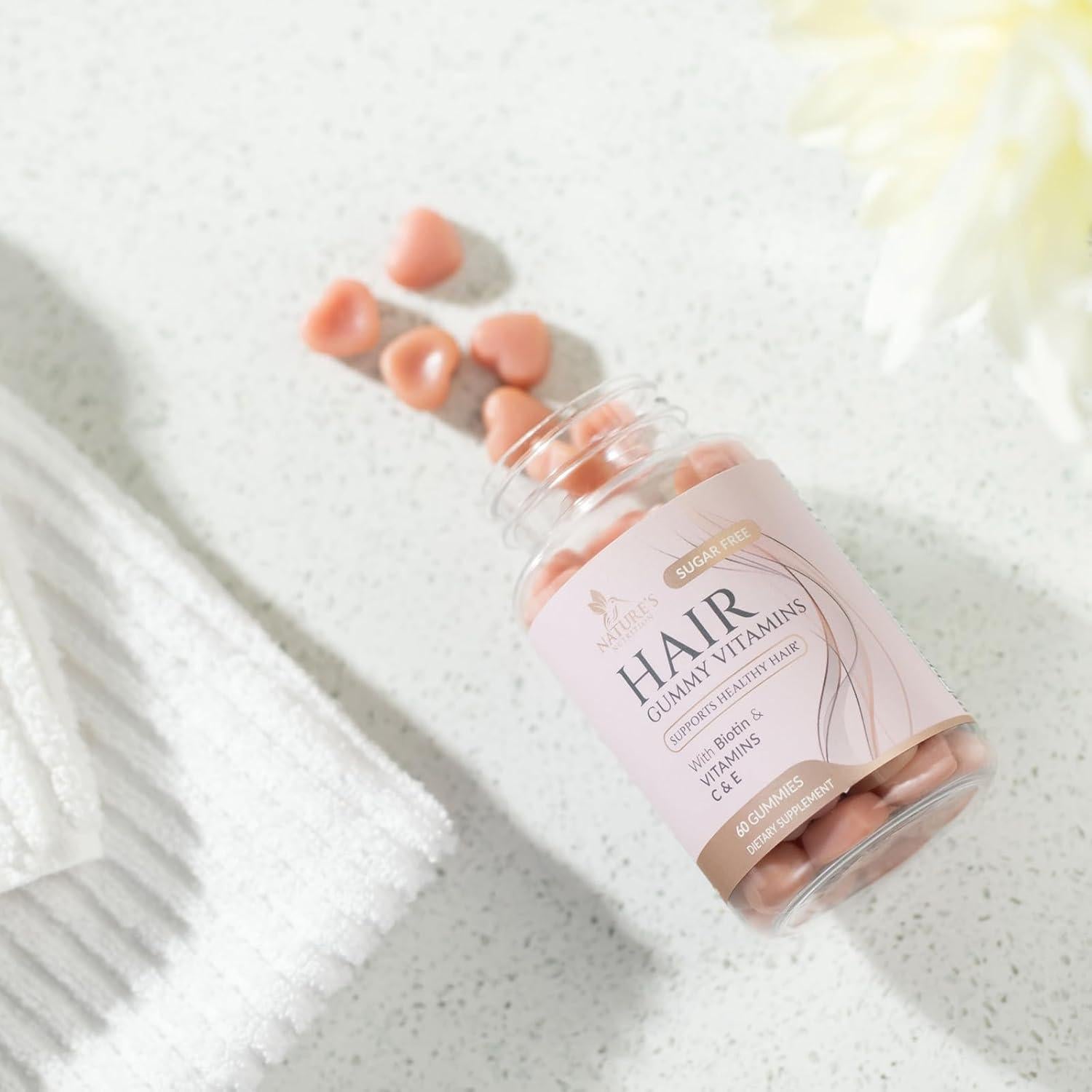 Gomitas Vitaminas para el Cabello Nature's Nutrition 60 Unidades