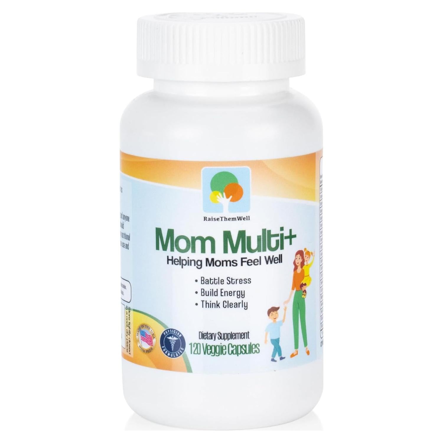 Multivitamina Diaria para Mujeres Mom Multi+ 120 Cápsulas Veganas