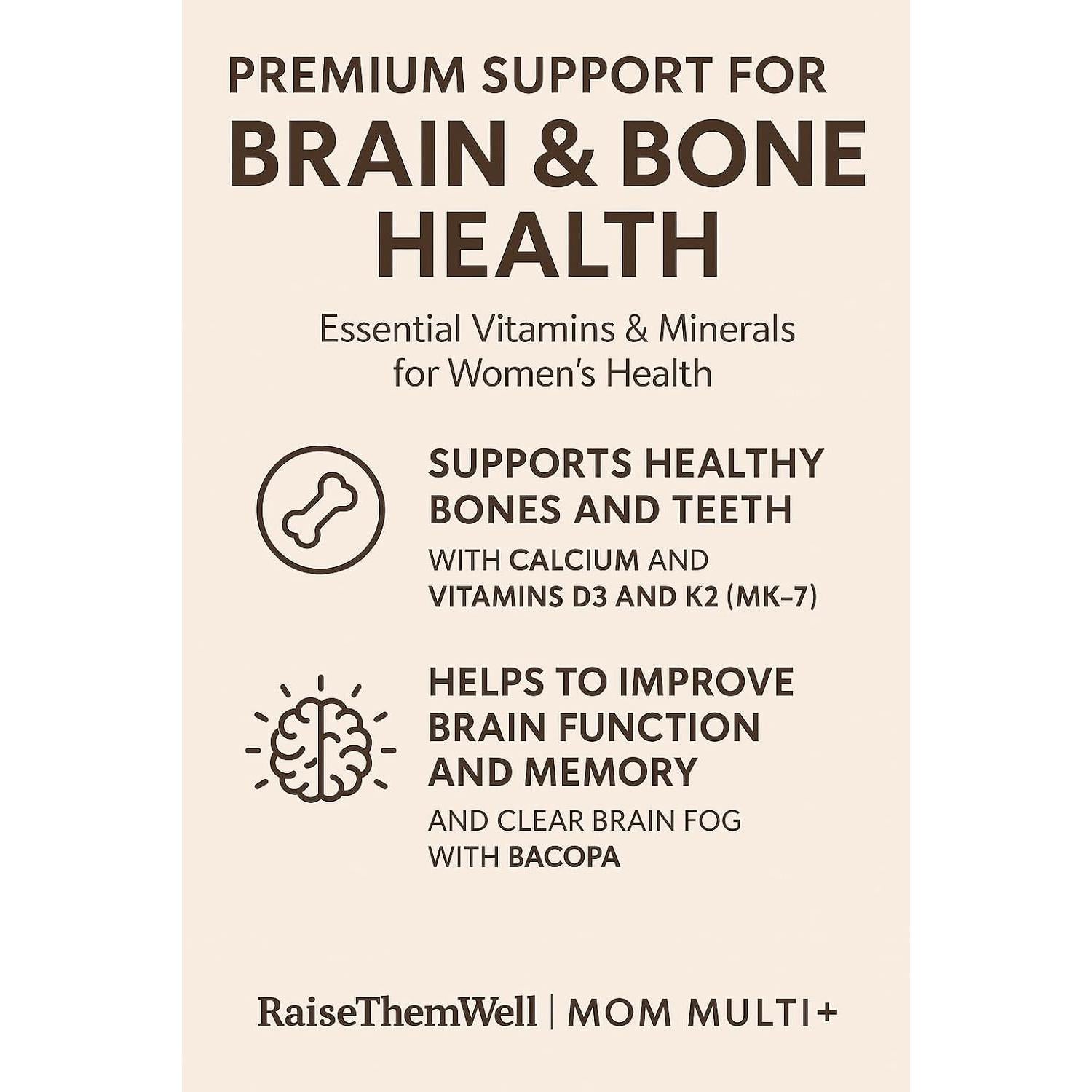 Multivitamina Diaria para Mujeres Mom Multi+ 120 Cápsulas Veganas