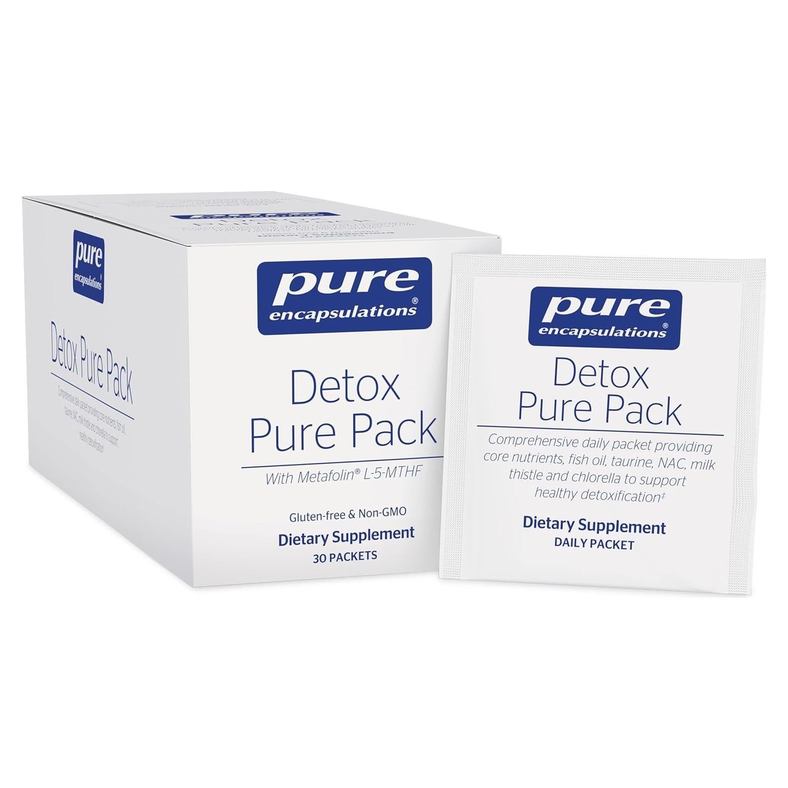 Paquete Detox Puro Pure Encapsulations | 30 Paquetes Diarios