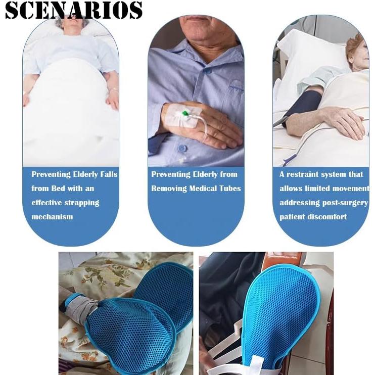 Guantes de Restricción CRAZY ROSA para Cuidado de Adultos Mayores