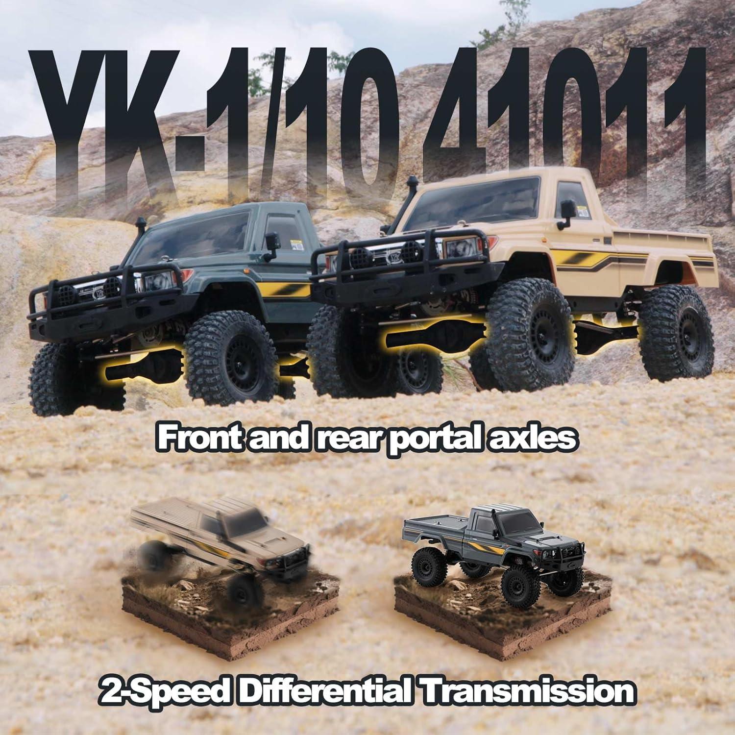 Coche RC 1/10 BEEZRC YKHOBBY YK41011 Gris 4WD Off Road