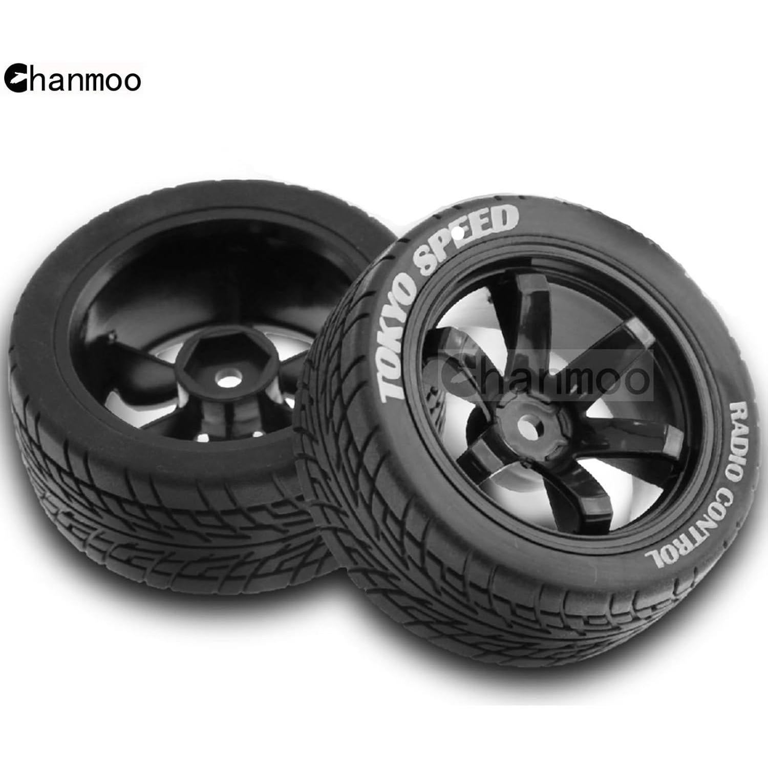 Neumáticos RC On Road 1/10 Chanmoo 12mm Hex Rally 4 Pcs
