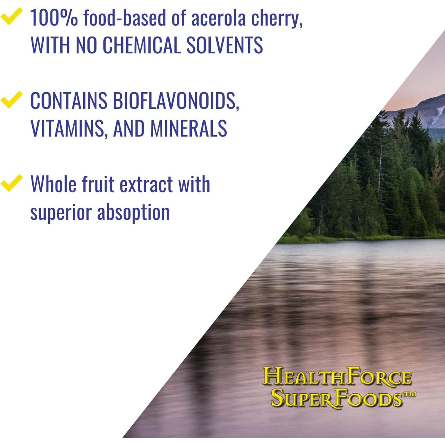 Vitamina C Natural Healthforce Superfoods - 120 Cápsulas Veganas