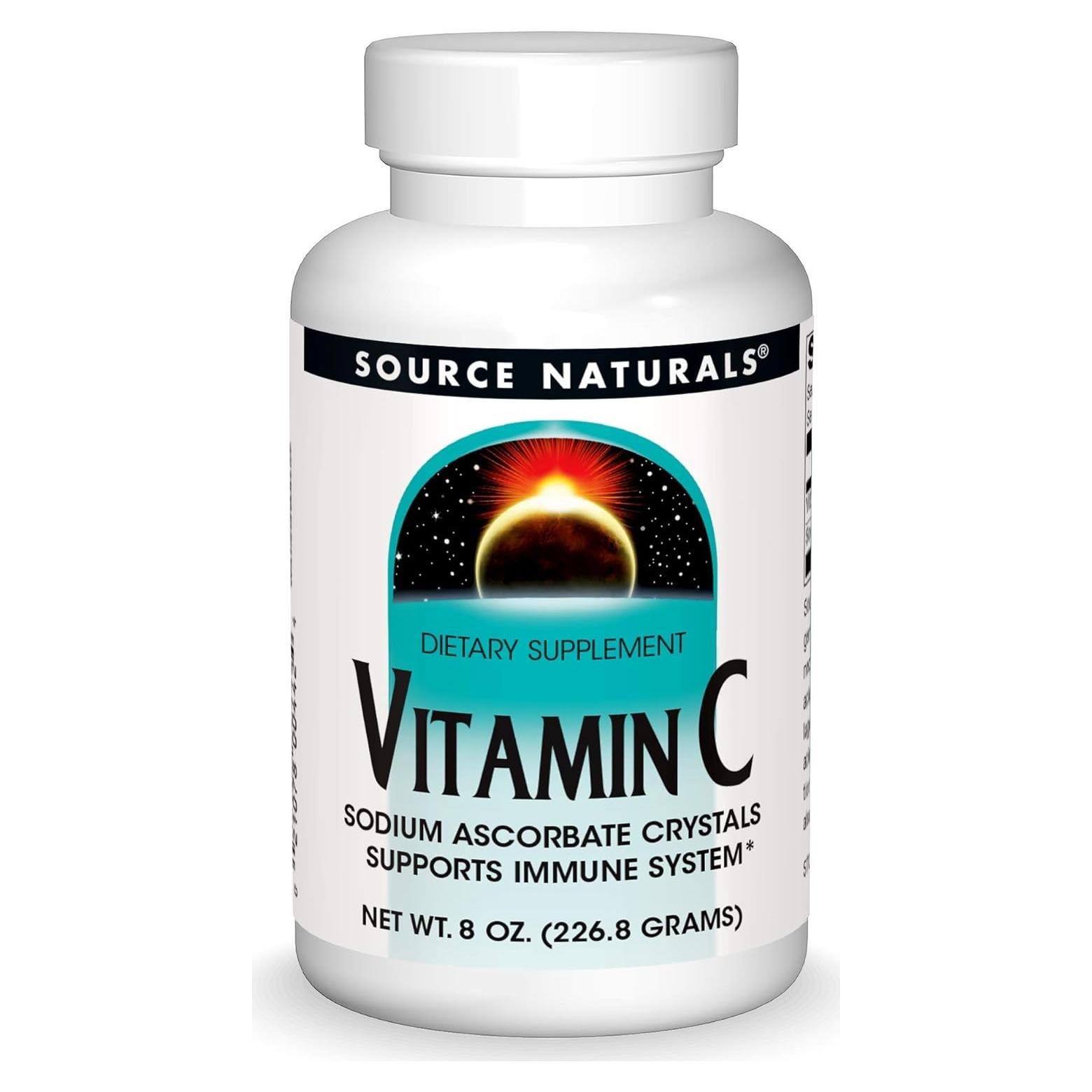 Cristales de Ascorbato de Sodio Vitamina C Source Naturals 226.8 g