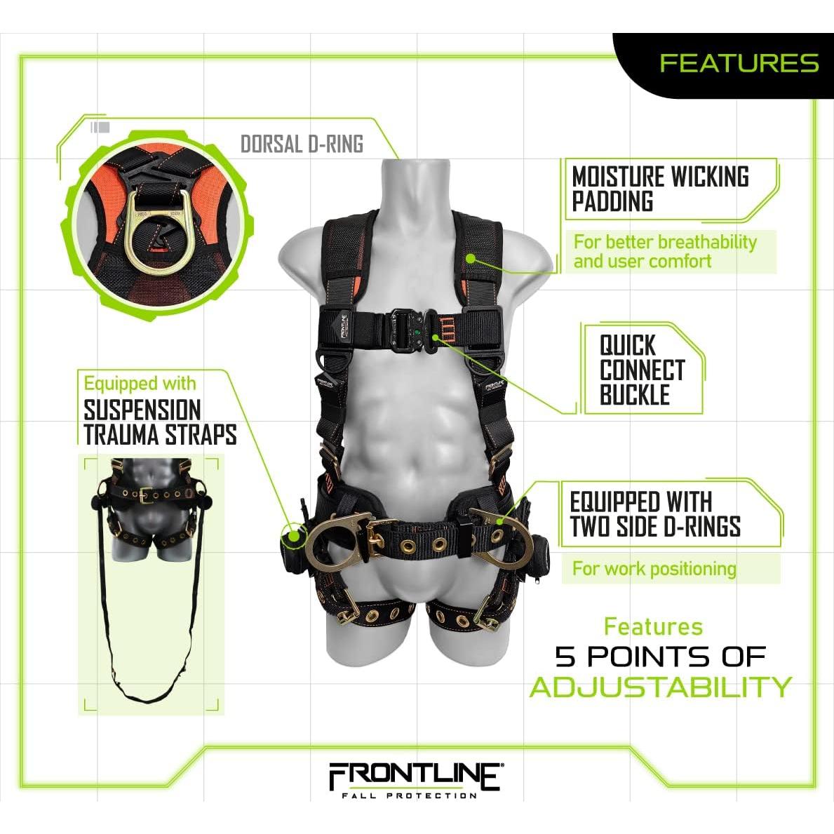 Arnés de Cuerpo Completo Frontline | Estribos de Trauma