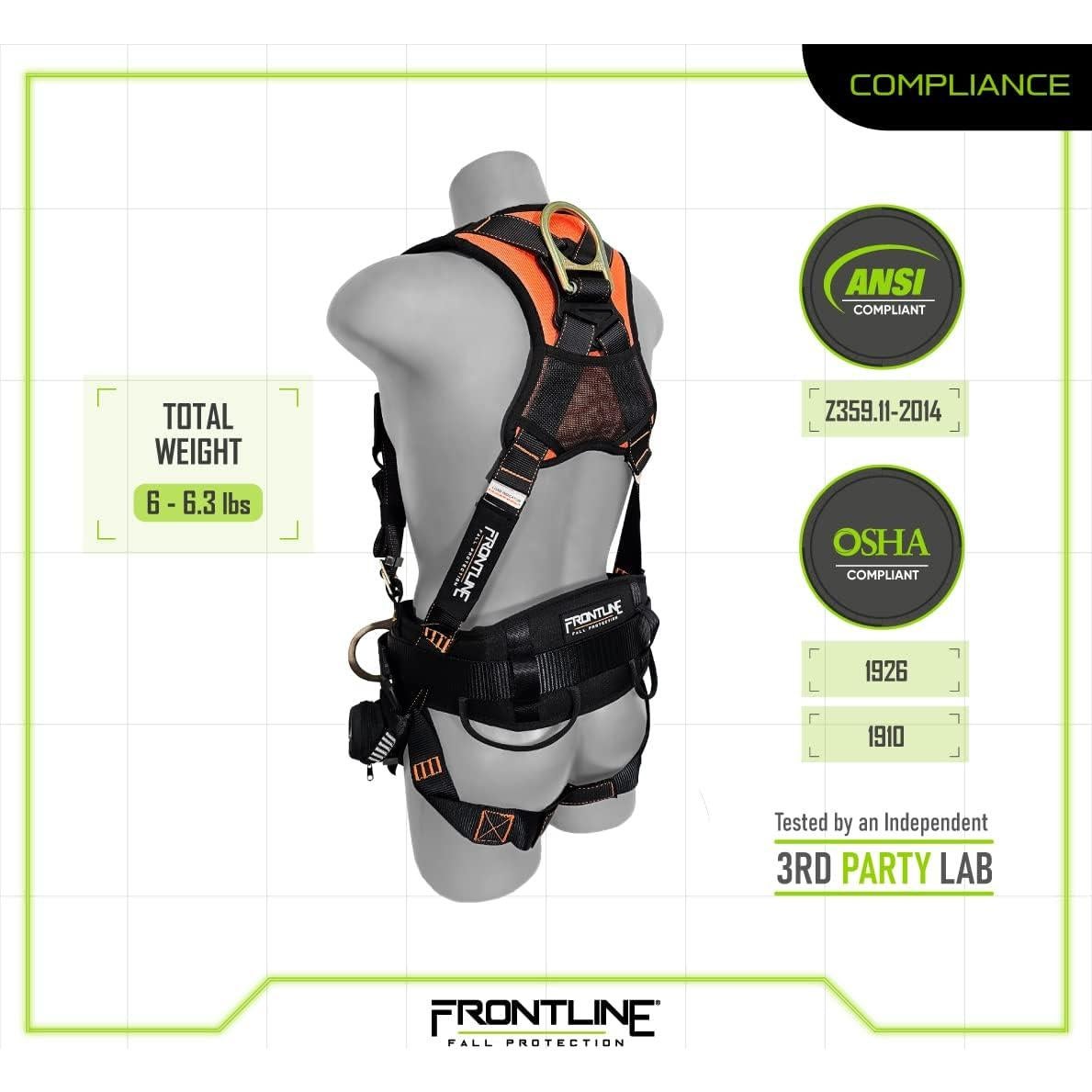 Arnés de Cuerpo Completo Frontline | Estribos de Trauma