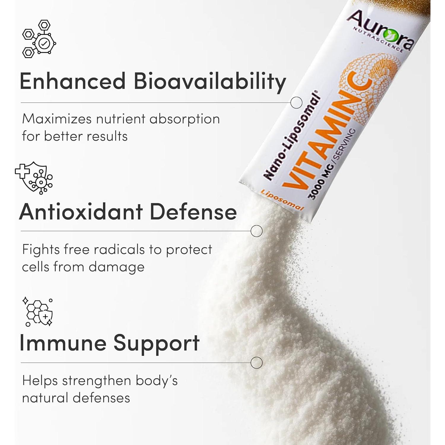 Aurora Nutrascience Vitamina C Liposomal 3000 mg 30 Sobres