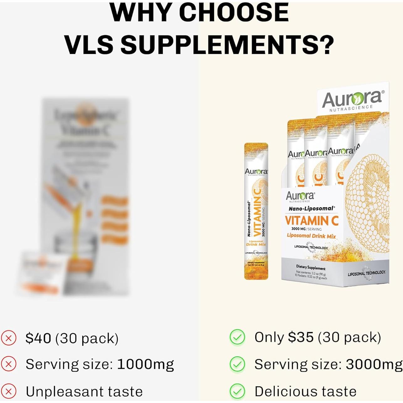 Aurora Nutrascience Vitamina C Liposomal 3000 mg 30 Sobres