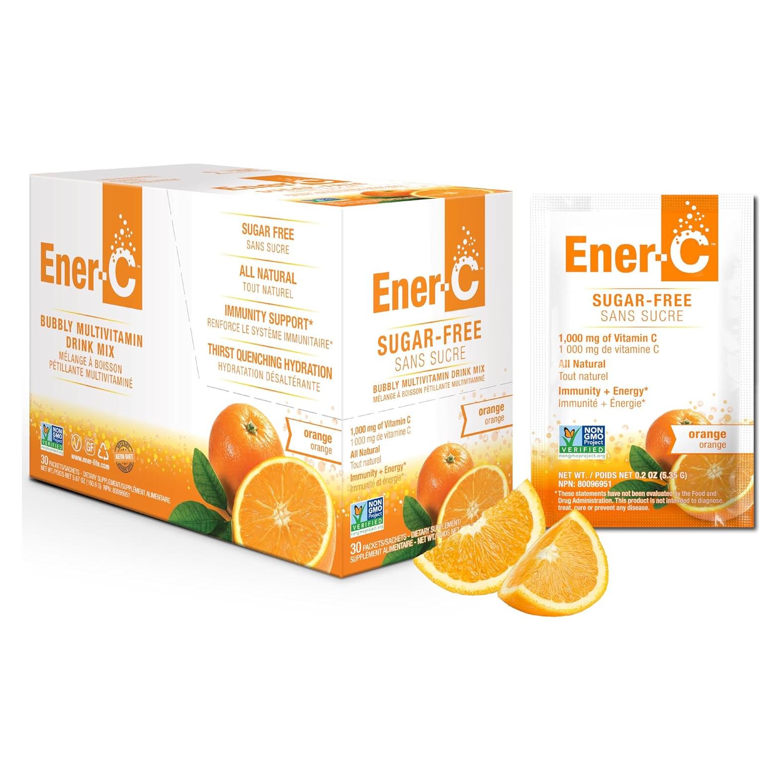 Ener-C Bebida Multivitamínica Sin Azúcar Sabor Naranja 30 Sobres