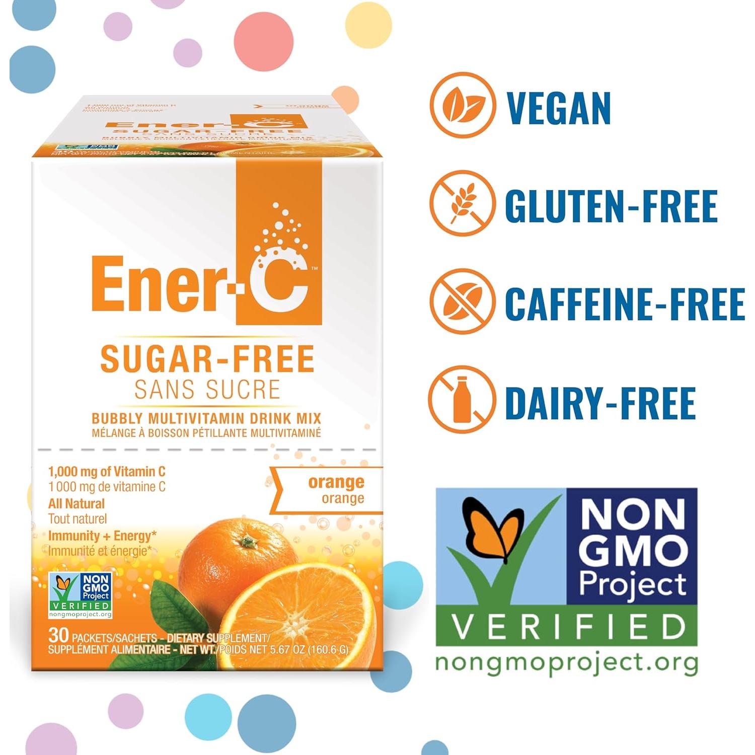 Ener-C Bebida Multivitamínica Sin Azúcar Sabor Naranja 30 Sobres