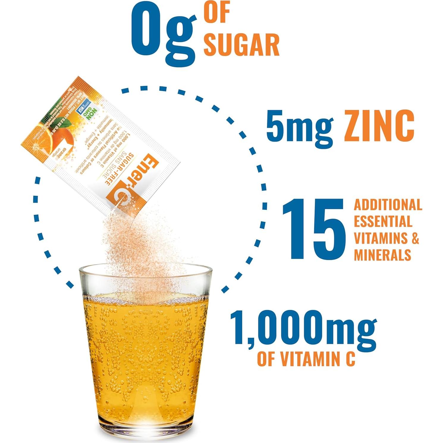 Ener-C Bebida Multivitamínica Sin Azúcar Sabor Naranja 30 Sobres