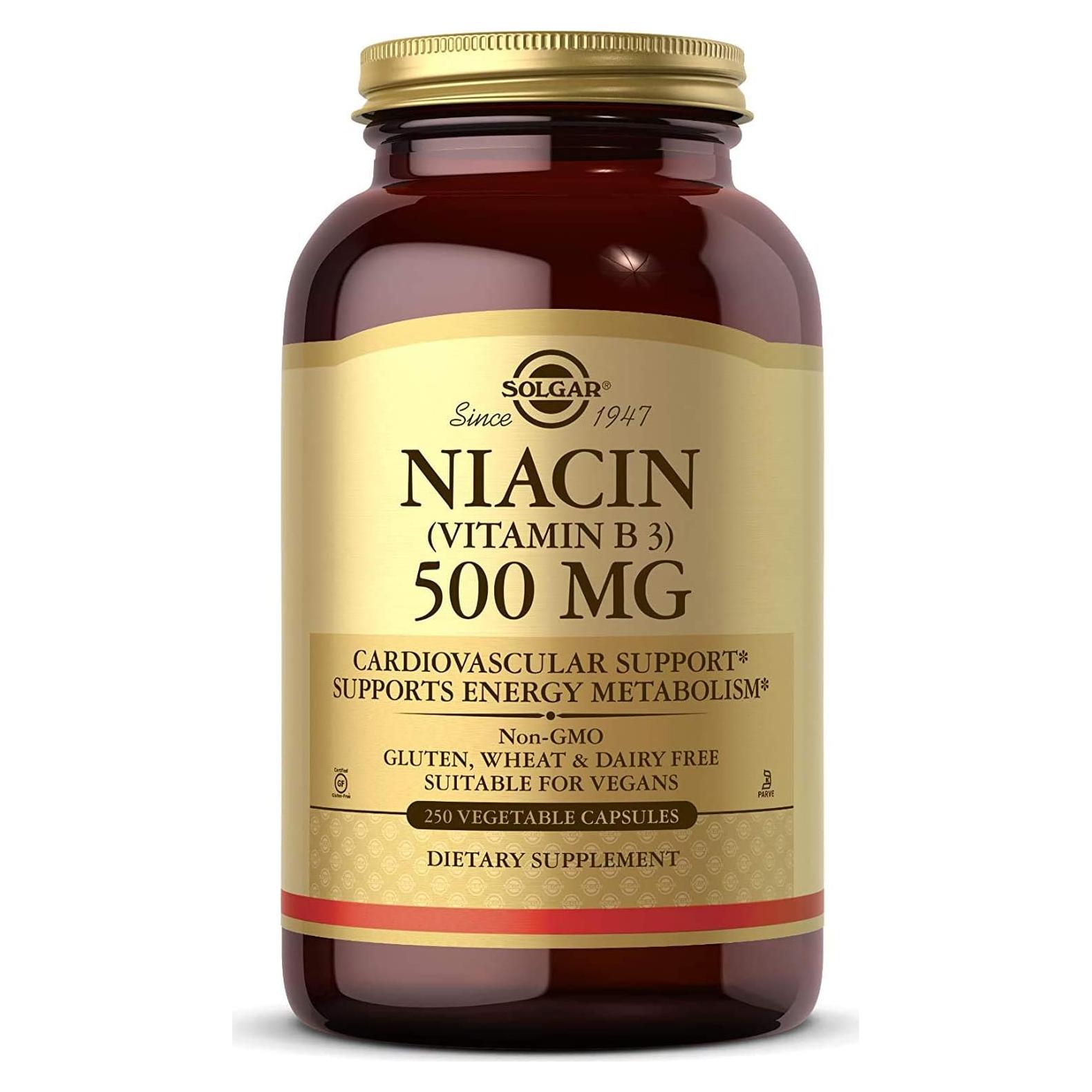 Solgar Niacina 500 mg - 250 Cápsulas Vegetales - Vegano