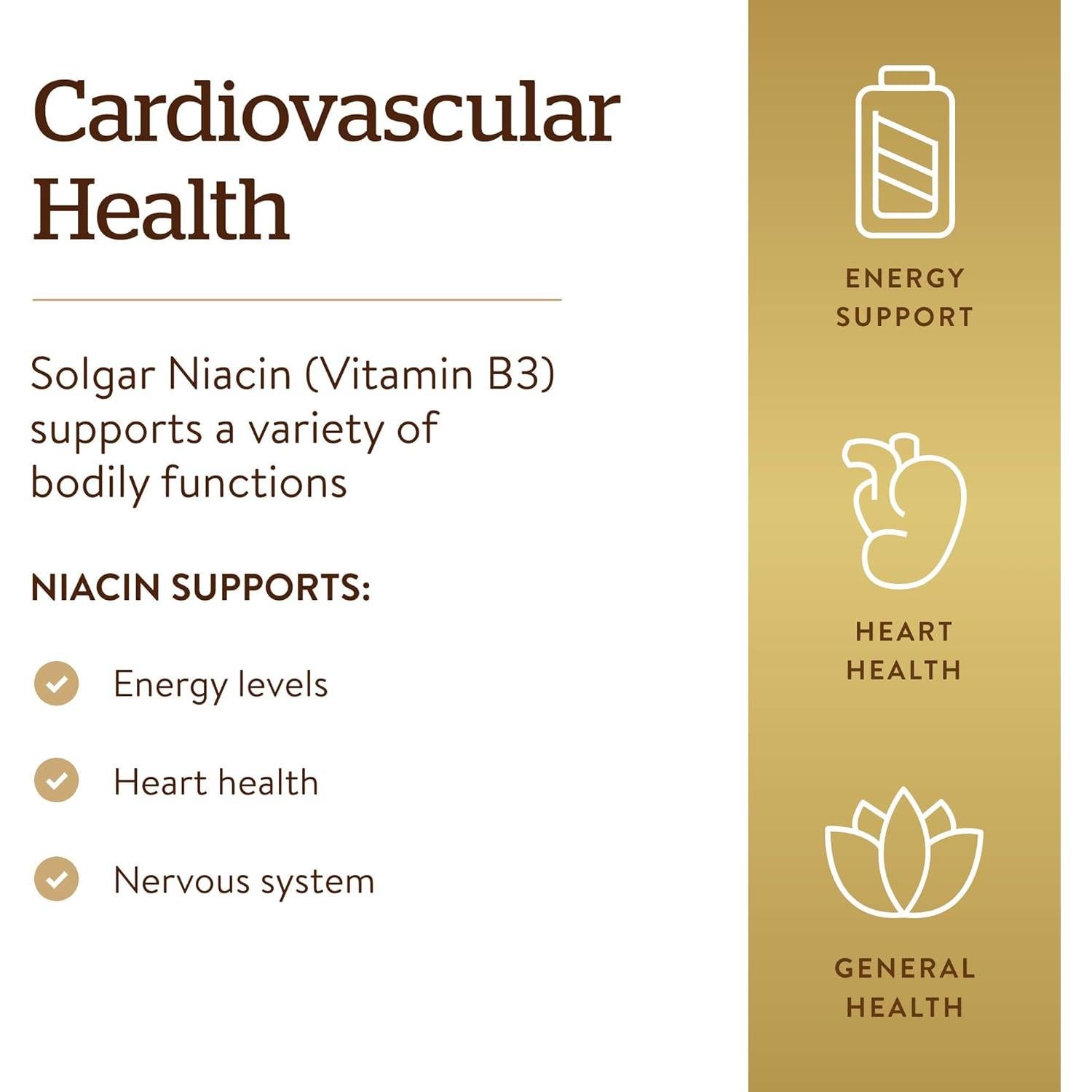 Solgar Niacina 500 mg - 250 Cápsulas Vegetales - Vegano