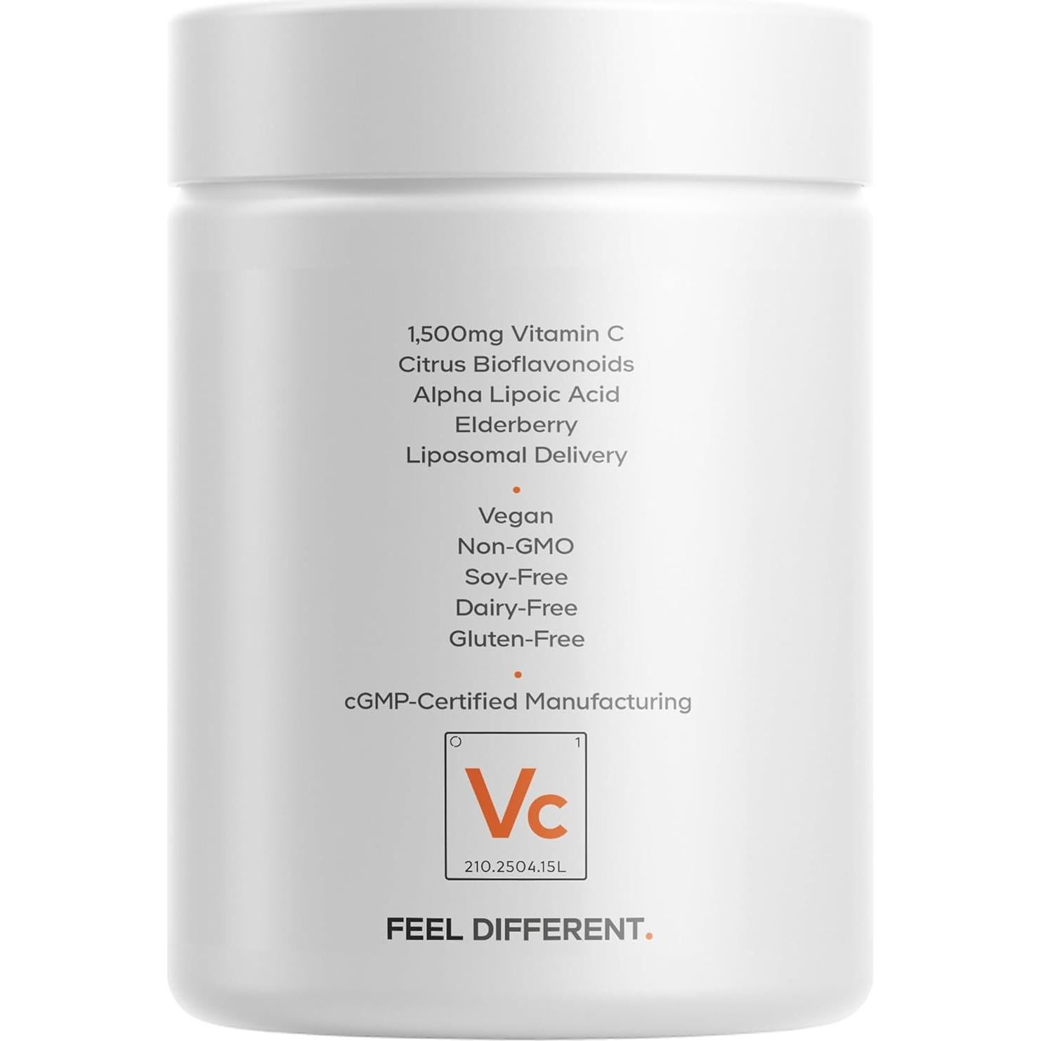 Suplemento Liposomal de Vitamina C Codeage 1500mg con Zinc