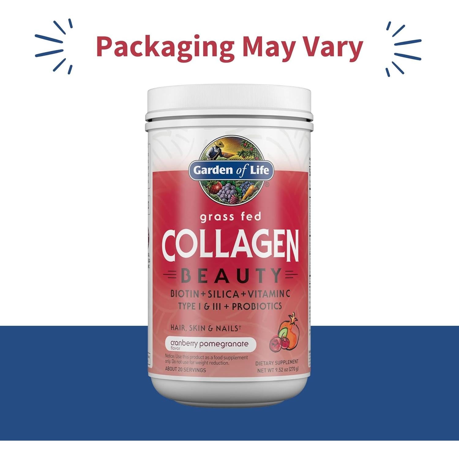 Colágeno de Belleza Garden of Life 270g Arándano Granado