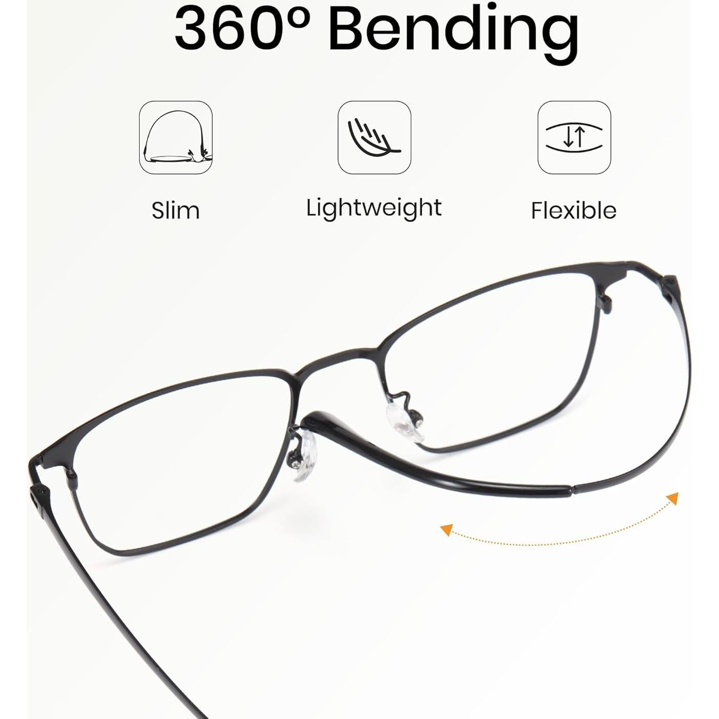 Gafas de luz azul Cyxus para hombres - Titanio ultraligero