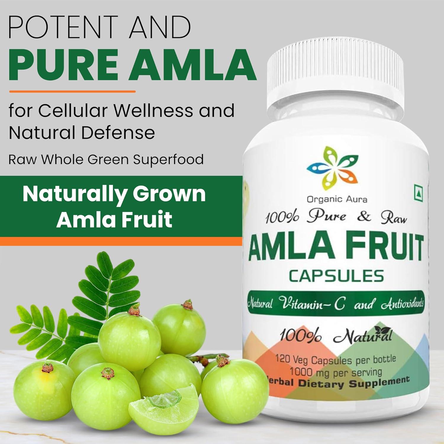 Cápsulas de Amla 1000mg 120 unidades - Organic Aura