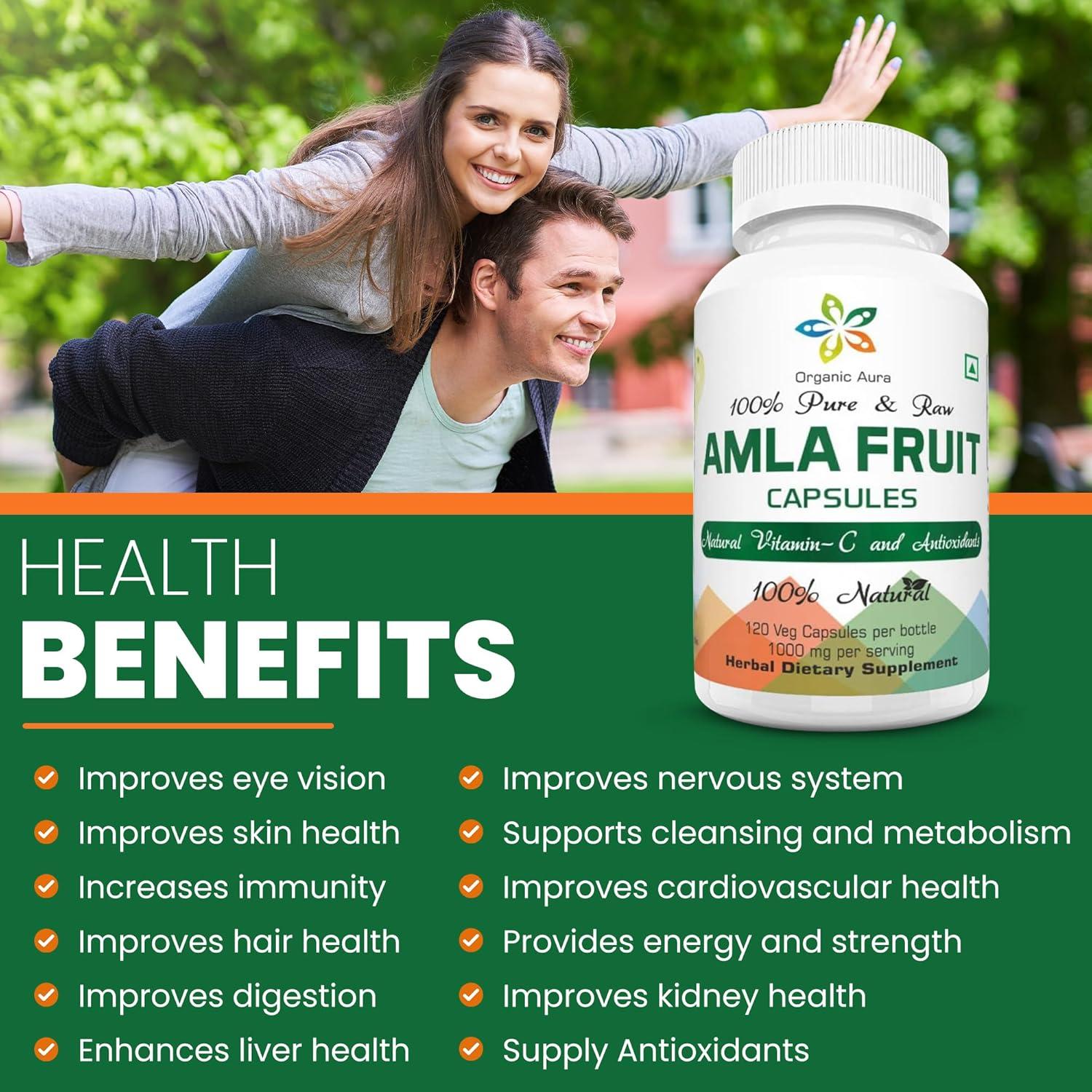 Cápsulas de Amla 1000mg 120 unidades - Organic Aura