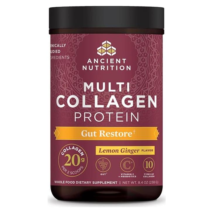 Proteína de Colágeno Múltiple Nutrición Antigua 289g Limón Jengibre