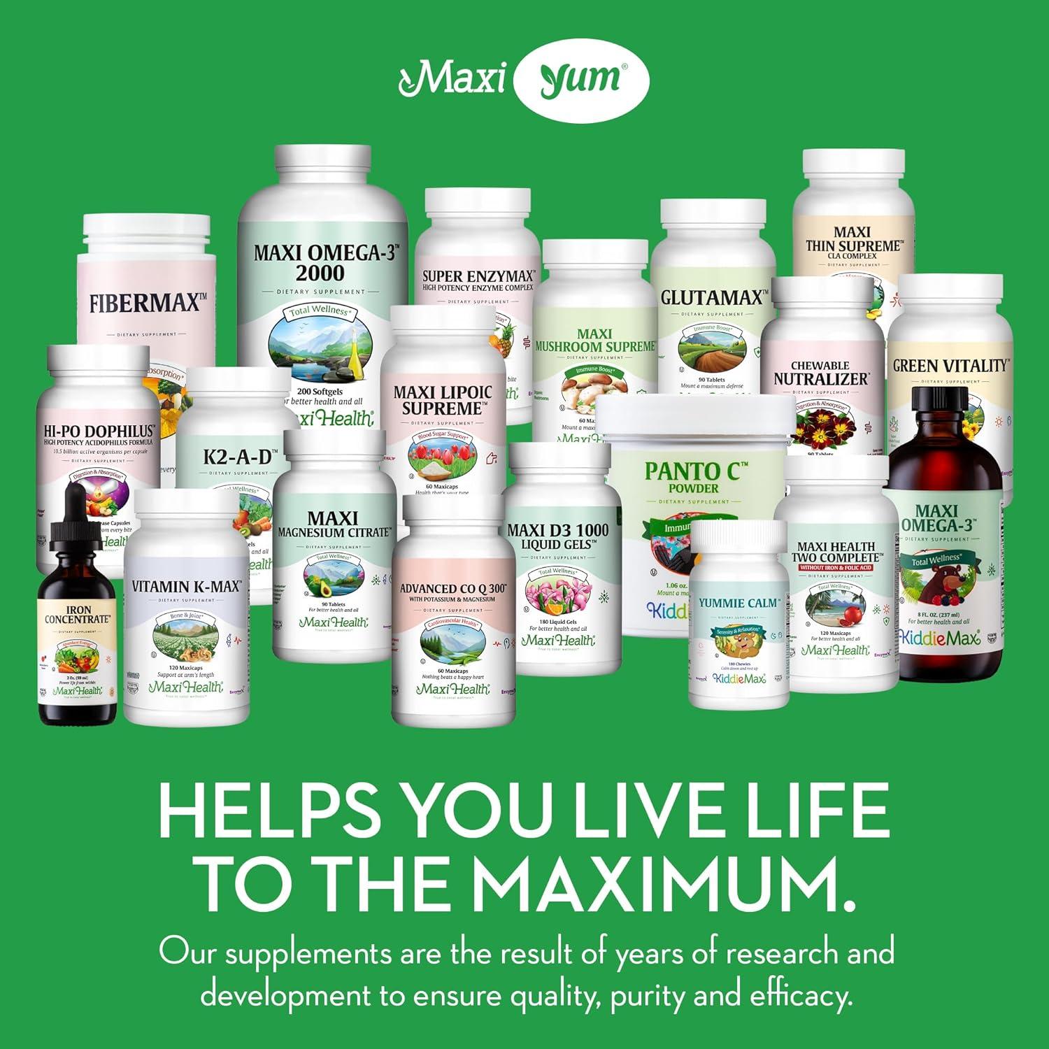 Gomitas de Saúco Orgánicas Maxi Health con Zinc y Vitamina C - 60 Unidades