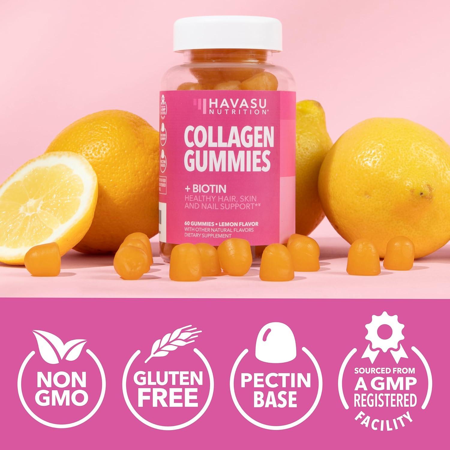 Gomitas de Colágeno Havasu Nutrition 60 Conteo Sabor Limón