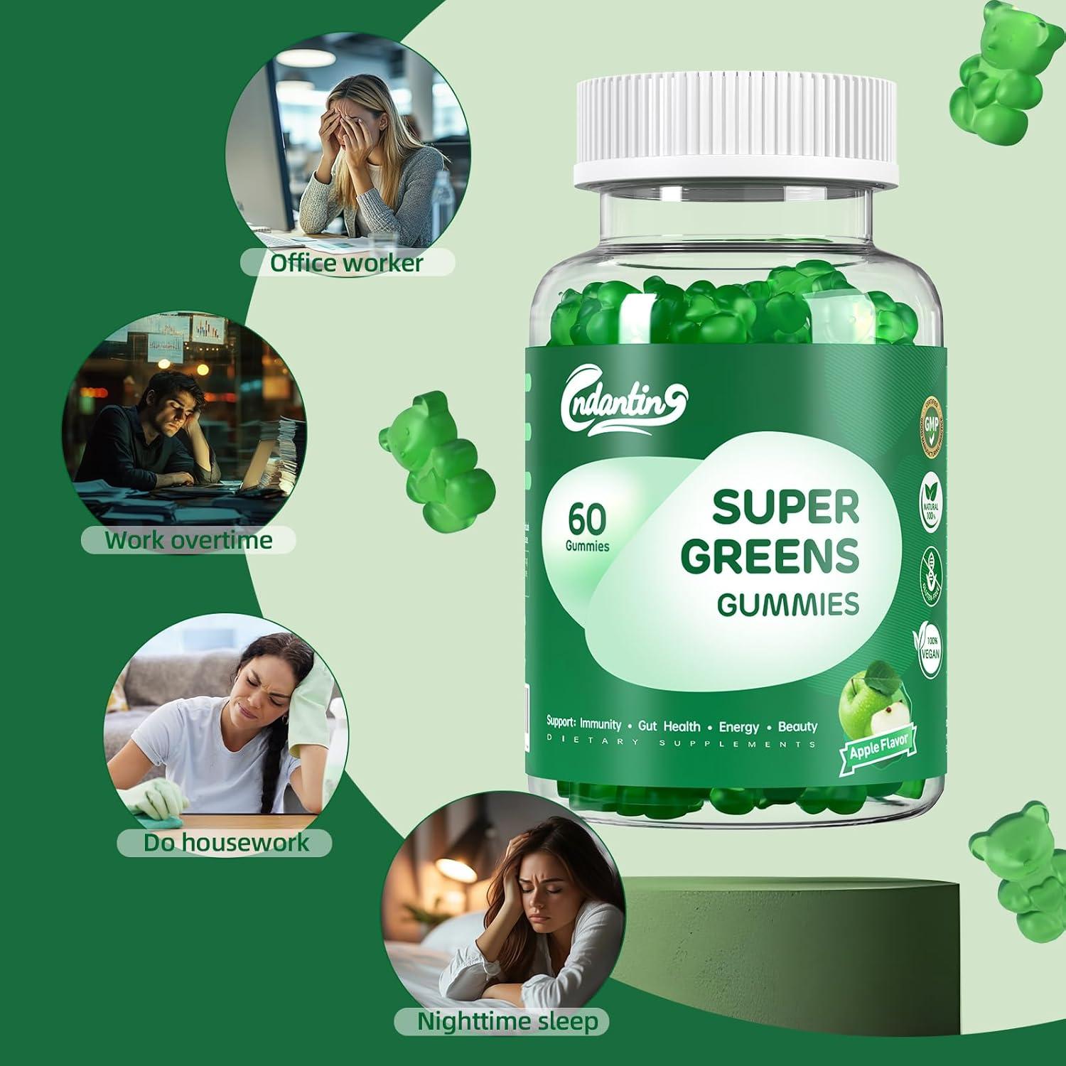 Gomitas Multivitaminas Veganas CNDANTING Sabor Manzana 60 Unidades