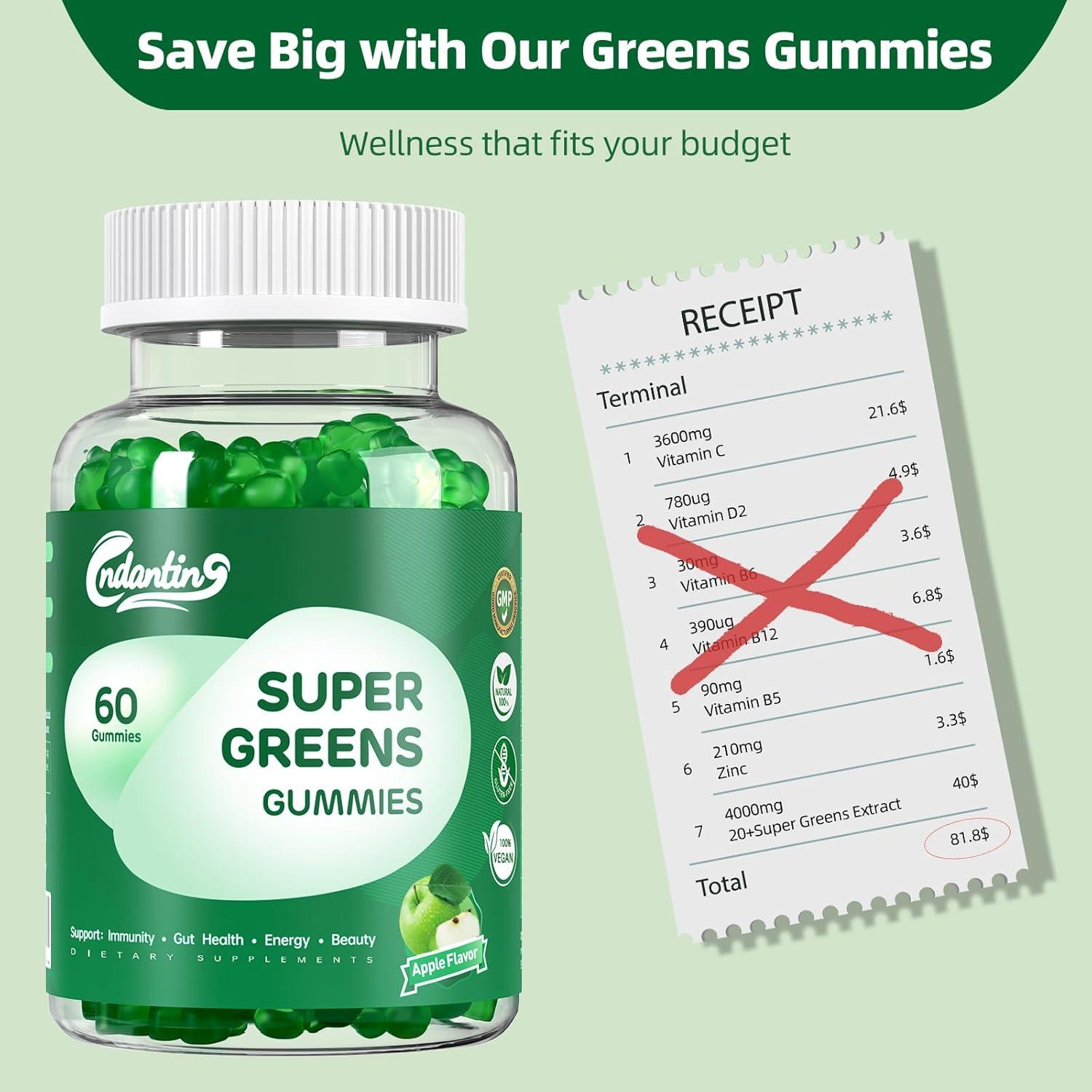 Gomitas Multivitaminas Veganas CNDANTING Sabor Manzana 60 Unidades