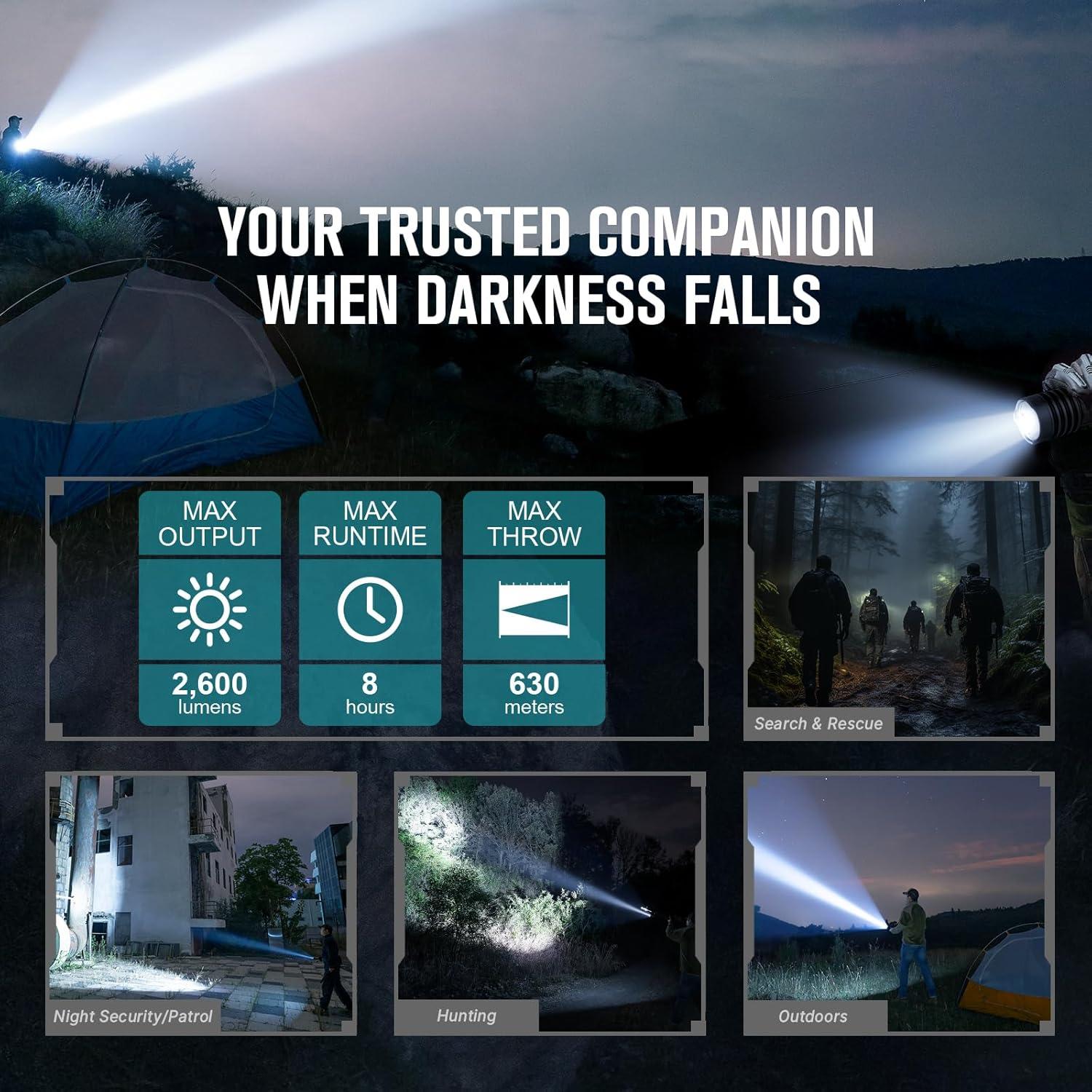 Linterna Táctica OLIGHT Warrior X 4 2600 Lúmenes USB-C